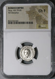 80 NGC Ch F Titus Denarius Roman RARE Elephant Coliseum Pompeii (25082201C)