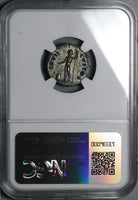 76 NGC Ch XF Titus Denarius Roman Empire Caesar Jupiter Scepter Patera (24082204C)