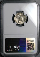 80 NGC Ch VF Titus AR Denarius Roman Empire Throne Thunderbolt Coliseum Pompeii Vesuvius 5/5 5/5 (25062603C)