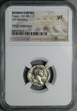 108 NGC  VF Trajan Denarius Roman Empire Aequitas Scales Fairness (26052004C)