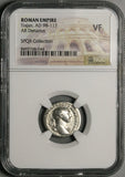 112 NGC VF Trajan Roman Empire Denarius Arabia Camel Annexation (26050702C)