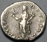 116 Trajan AR Denarius Roman Empire VF Felicitas Military Success (26081201R)