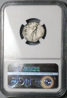 114 NGC XF Fine Style Trajan Denarius Roman Empire Genius SPQR (23060402C)