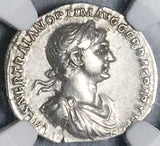 114 NGC XF Trajan Roman Denarius Providentia Rare Portrait 4/5 4/5 (26101503C)