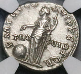114 NGC XF Trajan Roman Denarius Providentia Rare Portrait 4/5 4/5 (26101503C)