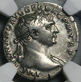 108 NGC VF Trajan Denarius Roman Empire Roma Victory Spear (26052003C)