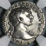 108 NGC VF Trajan Denarius Roman Empire Roma Victory Spear (26052003C)