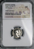 108 NGC VF Trajan Denarius Roman Empire Roma Victory Spear (26052003C)