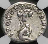 106 NGC VF Trajan Denarius Roman Empire Dacia Trophy Triumph Victory (26041902C)