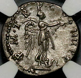 101  NGC AU Trajan Roman Empire Denarius Dacia War Victory Ship Prow (26080802C)