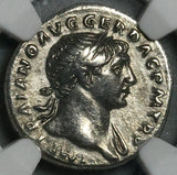 107 NGC Ch VF Trajan Denarius Roman Empire Victory Dacia Triumph (26052002C)