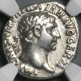 106 NGC VF Trajan Denarius Roman Empire Victory Inscribing Shield 1st Dacian War (26041901C)
