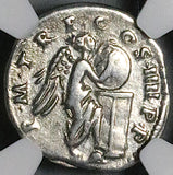 106 NGC VF Trajan Denarius Roman Empire Victory Inscribing Shield 1st Dacian War (26041901C)
