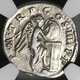 106 NGC VF Trajan Denarius Roman Empire Victory Inscribing Shield 1st Dacian War (26041901C)