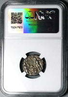 137 BC NGC Ch VF Ti. Veturius Roman Republic Denarius Oath Taking Scene (25012705C)
