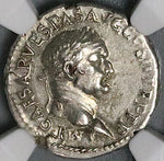 70 NGC Ch XF Vespasian Denarius Roman Empire Denarius Ephesus Titus Domitian (24081101C)
