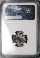 73 NGC AU Vespasian Denarius Roman Empire Emperor Seated Scepter (24051301C)