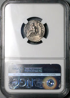 75 NGC Ch XF Vespasian Denarius Roman Empire Pax Temple Peace (24021803C)