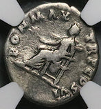 75 NGC VG Vespasian Denarius Roman Empire Pax Temple Peace Dedication (26040301C)