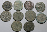 300s Roman Empire Ten AE3 Authentic Ancient Coins (24122001R)