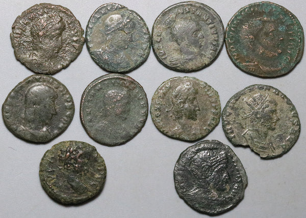 200s 300s Roman Empire Ten AE3 Double Denarius Authentic Ancients (24122002R)