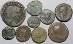 300s Roman Empire Nine AE3 Follis Authentic Ancient Coins (24122003R)