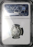 1858 NGC MS 62 Russia 20 kopecks Alexander II Czar Imperial Silver Coin (26031101C)