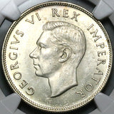 1942 NGC MS 63 South Africa 2.5 Shillings George VI Silver Coin (24082604C)