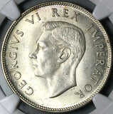 1942 NGC MS 63 South Africa 2.5 Shillings George VI Silver Coin (24082604C)