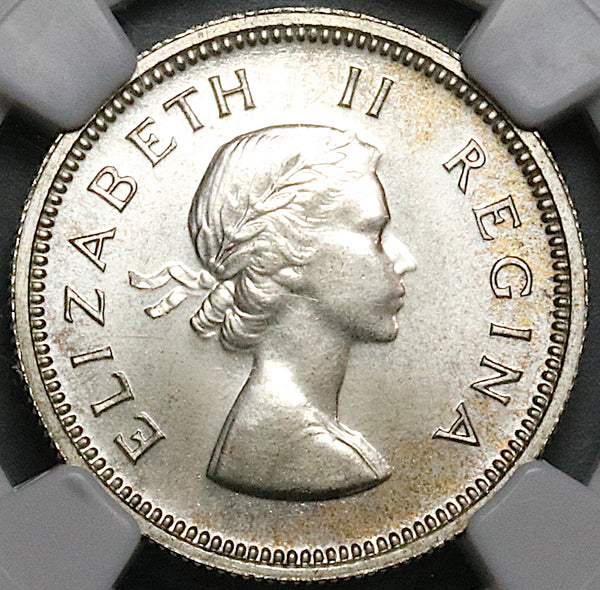 1960 NGC PF 67 South Africa Proof 1 Shilling  3k Silver Coin (23061702C)