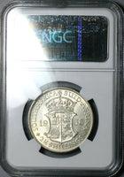 1938 NGC MS 61 South Africa 2.5 Shillings George VI 1/2 Crown Silver Coin (25062902C)