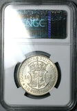 1938 NGC MS 61 South Africa 2.5 Shillings George VI 1/2 Crown Silver Coin (25062902C)