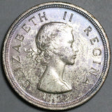 1953 South Africa 5 Shillings Proof  Springbok Elizabeth II Crown Silver Coin (25030501R)
