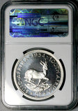 1954 NGC PF 66 Cameo South Africa 5 Shillings Elizabeth II Proof Springbok Silver Coin (26092804C