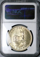 1956 NGC PL 63 South Africa 5 Shillings Crown Elizabeth II 2K Silver Coin (25042801C)