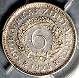 1923 PCGS PR 63 South Africa 6 Pence George V Proof Silver 1k Coin (26092801C)