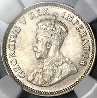 1930 NGC MS 62 South Africa 6 Pence George V Protea Flower SIlver Coin (25062901C)