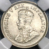 1930 NGC MS 62 South Africa 6 Pence George V Protea Flower SIlver Coin (25062901C)