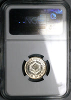 1948 NGC MS 66 South Africa 6 Pence Gem Mint State Protea Flower SIlver Coin (23060103C)