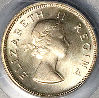 1953 PCGS PR 67 South Africa 6 Pence Gem Proof Protea Flower Coin (23060102C)