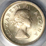1953 PCGS PR 67 South Africa 6 Pence Gem Proof Protea Flower Coin (23060102C)