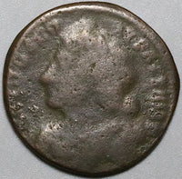 1678 Scotland Bawbee 6 Pence Charles II Thistle Copper Coin (24060703R)