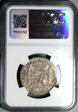 1851 NGC AU 58 Isabel 2 Spain 10 Reales Madrid Mint Silver Coin POP 1/1 (24111602C)