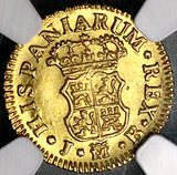 1757 NGC MS 63 Spain 1/2 Escudo Ferdinand VI Gold Madrid Mint Coin (24012502D)