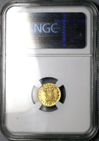1757 NGC MS 63 Spain 1/2 Escudo Ferdinand VI Gold Madrid Mint Coin (24012502D)