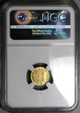 1758/7 NGC MS 63 Spain 1/2 Escudo Ferdinand VI Gold Madrid Mint Coin (24012501D)