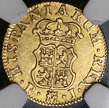 1770 NGC AU 58 Spain 1/2 Escudo Charles III Madrid Gold Coin POP 1/3 (24070203C)