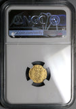 1770 NGC AU 58 Spain 1/2 Escudo Charles III Madrid Gold Coin POP 1/3 (24070203C)