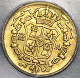1776 ICG XF 40 Spain 1/2 Escudo Charles III Madrid Gold Colonial Coin (24072701D)