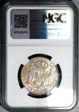 1866 NGC AU 58 Isabel 2 Spain 1 Escudo Madrid Mint Coin POP 1/2 (24111603C)